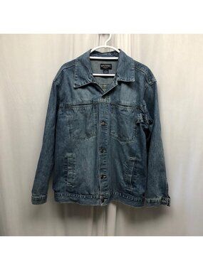 Steve and Barrys Jean Jacket Mens Size Large Trucker Blue Denim Western Casual